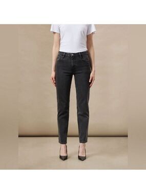 Frank & Oak The Cyndi Jean Charcoal Straight-Leg Pants NWT Size 25